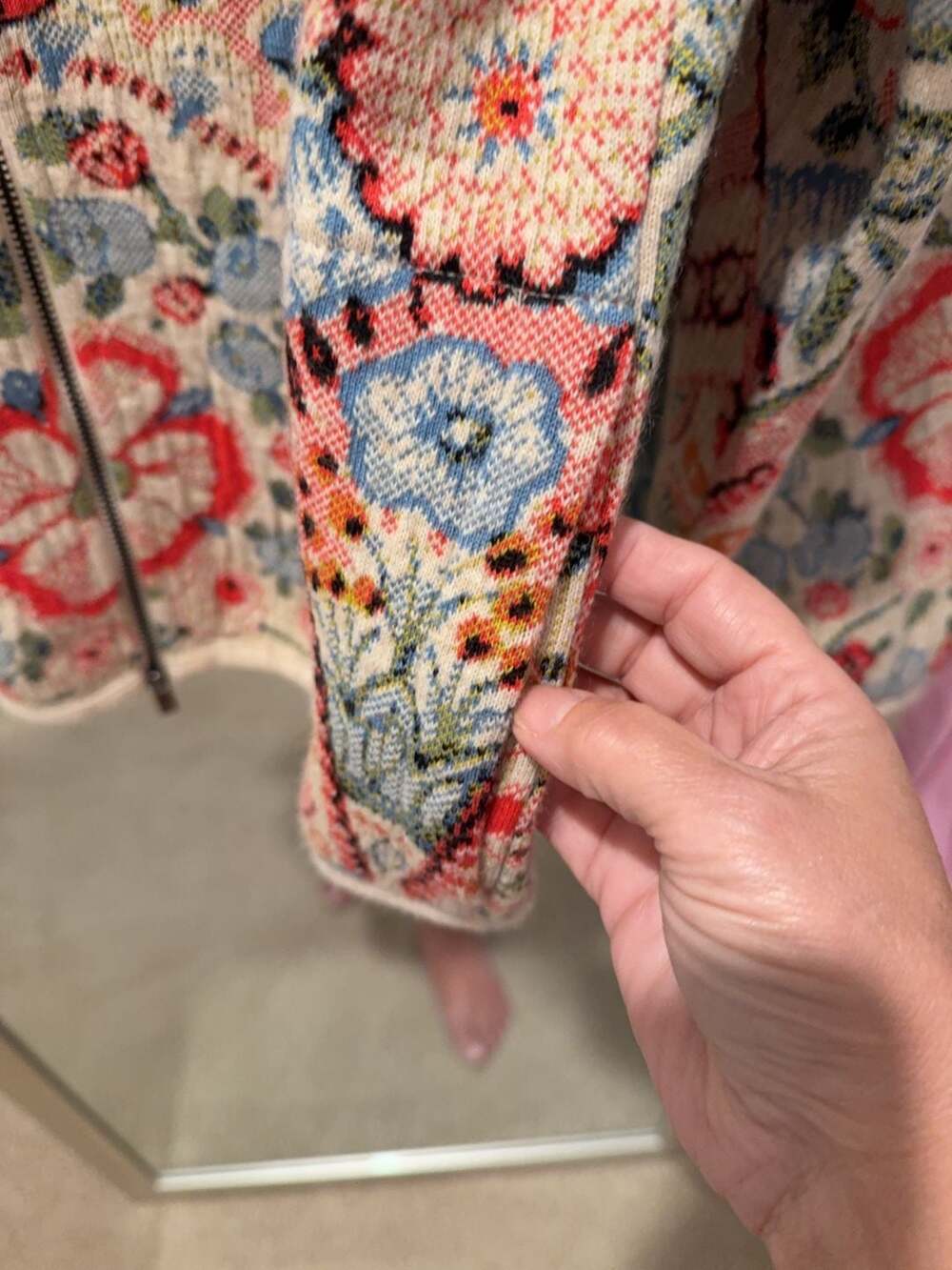 Aldo Martins x Sundance Ofelia Floral Knit Bomber Jacket - Picture 5 of 8